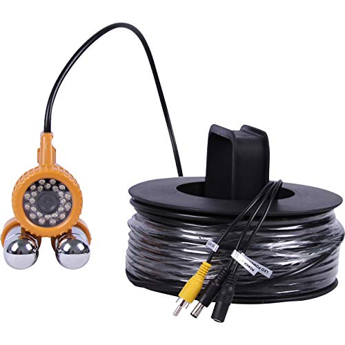 Vanxse Underwater Fishing Camera Hd Ccd 1000Tvl 24Pcs White Led 100 Degree View Fish Finder Video Camera (30Meters Cable) #TOP2