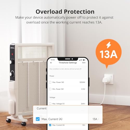 Image of SONOFF Mini Smart Plug WiFi Smart Plug with Energy Monitoring and Remote Control Programming Functions, Compatible with Alexa /Google Home and IFTTT, 2.4GHz, No Hub Required, S60TPG