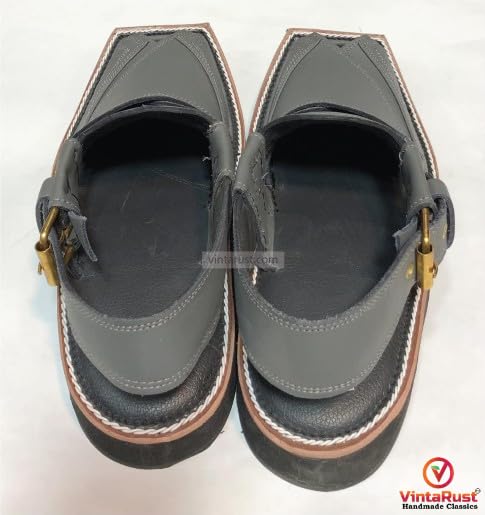 Peshawari Chappal For, Grey Gents Sandals, Stylish Men Leather Shoes, Wedding Shoes, Handmade Peshawari Sandals2