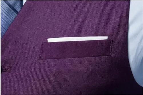 Men's Suit Vest Business Wedding Party Sleeveless V-Neck Solid Color Vest Jacket3
