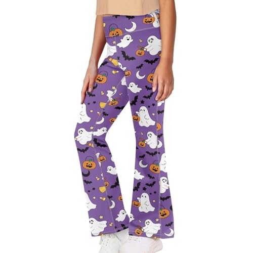 Image of Girls Flare Leggings Cute Bell Bottoms for Teen Girls Wide Leg Sweatpants for 5-14 T