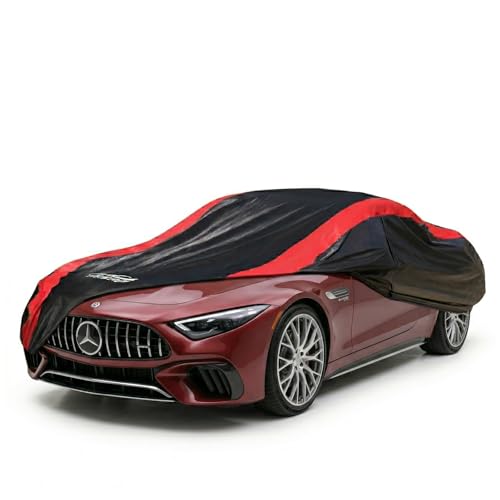 Image of Car Cover Custom Fit for Mercedes-Benz SL 2012-2026, SL Car Cover Waterproof All Weather with Cotton Liner for Rain Snow Sun Protection, Compatible with R231 SL400 SL450 SL550 SL63 AMG