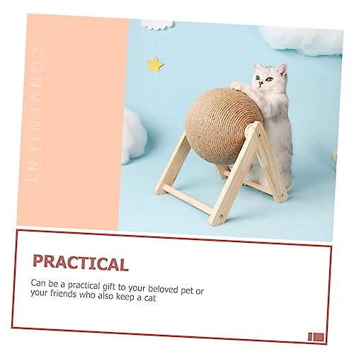 Juguete Rascador para Gatos Bola Sisal Natural 7.09 in miniatura 6