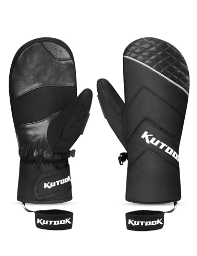 Moufles polaire thermique KUTOOK gant hiver étanche pour chasse camping rando