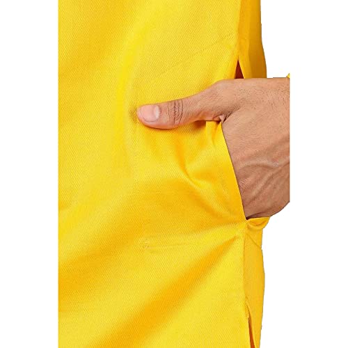 Image of by Shoppers Stop Solid Polyester Cotton Slim Fit Mens Kurta