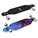40 Inch Drop-Through Longboard Skateboard Complete Cruiser for Carving Downhill Cruising Freestyle Riding - Sky