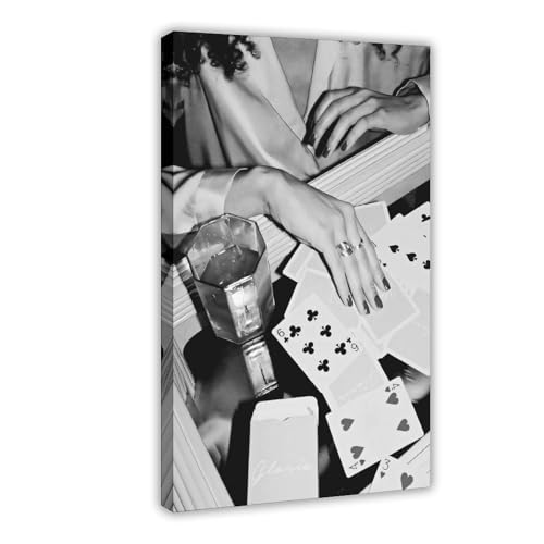 Poster noir et blanc féministe sur toile premium pour salon moderne