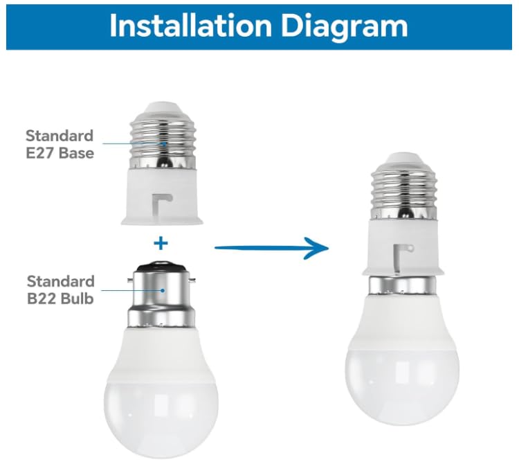 U-Trade E27 to B22 Socket Converter, Screw to Bayonet Lamp Holder Adapter - Image 4