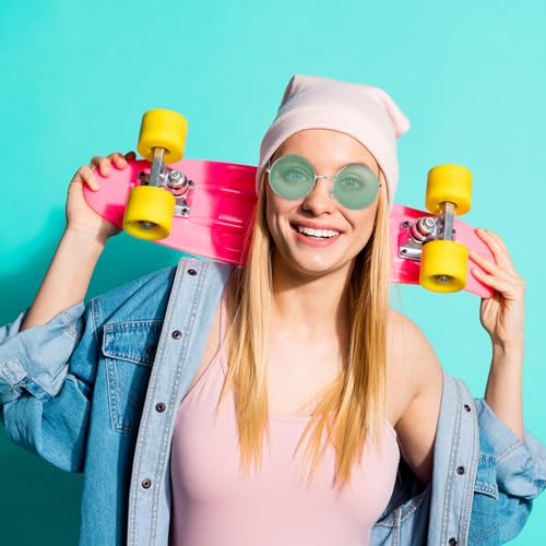 Image of Kanayu 50 Pairs Round Hippie Sunglasses Bulk Circle Colored Disco Glasses Groovy 70s Sunglasses for Party Women Men