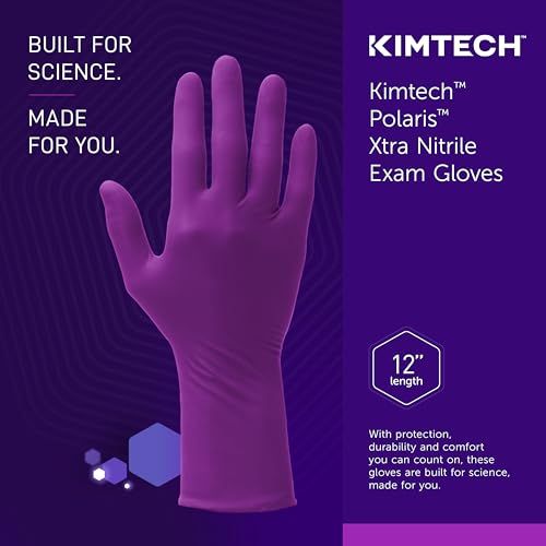 Image of Kimtech Polaris Xtra Nitrile Exam Gloves (62763), 7.5 Mil, Ambidextrous, 12 inch, L, 50 Nitrile Gloves /Box