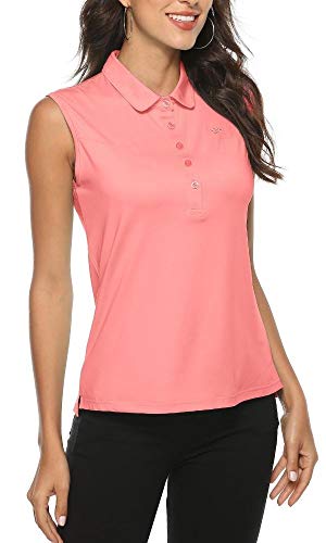 Image of AIRIKE Golf Polo Shirts for Women Sleeveless Summer Sports Athletic Fashionable Workwear-Quick Dry Womens Tank Tops