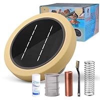 Solar Pool Ionisator Für Oberflächen- Und Einbautbecken, Schwimmender Kupfer Pool Reiniger, Bis Zu 150.000 Liter, Wasserreiniger Für Pools Und Spas (Gelb)