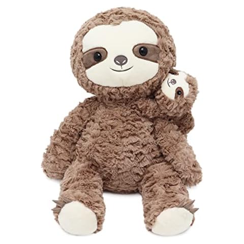 Mislaxy Peluche Perezoso Suave Animal de Peluche Almohada de Perezoso Muñeco de Peluche Regalo para Halloween Navidad Cumpleaños Cover