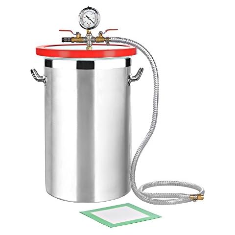 Melko Vakuum-Kammer 27,7L aus Edelstahl 28CM Entgasungskammer Harzfalle Vacuum Chamber Cover