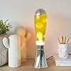 Balvi Lampe Lava Magma Couleur Argent/Jaune Objet de décoration Taille XL Aluminium/Verre 45cm