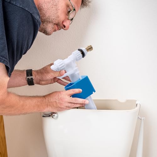 WYYFXY Spülkasten Füllventil Universal G3/8 und G1/2 Messing Anschluß Spülkasten Ersatzteile - Einstellbare Wassermenge - Wassersparend - Geräuschlos