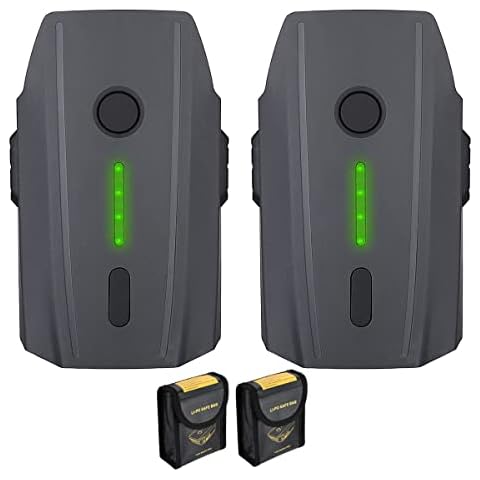 LORDONE 3830mAh Mavic Pro Battery Replacement for DJI Mavic Pro, DJI Mavic Pro Platinum, DJI Mavic Pro White with 2 Battery Safe Bag-2 Packs(Not Fit for Mavic 2) Cover