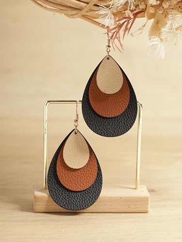Boucles d'oreilles pendantes légères en forme de goutte d'eau bohème chic - 4