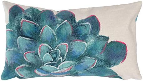 Liora Manne 4316/12 Cream Visions III Succulent Indoor/Outdoor Pillow, 12"X20", Ivory