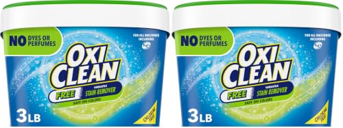 OxiClean Stain Remover Powder | Free Formula | Versatile | 3 lb | Pack of 2