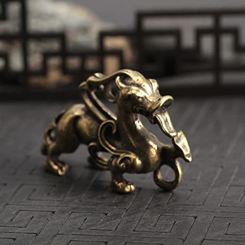 UKCOCO Statue Dragon Laiton Vintage Miniature Pour Décor De Table