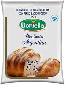 Boniella Farinha de Trigo Tipo 1, Pão Caseiro Argentina, 5kg