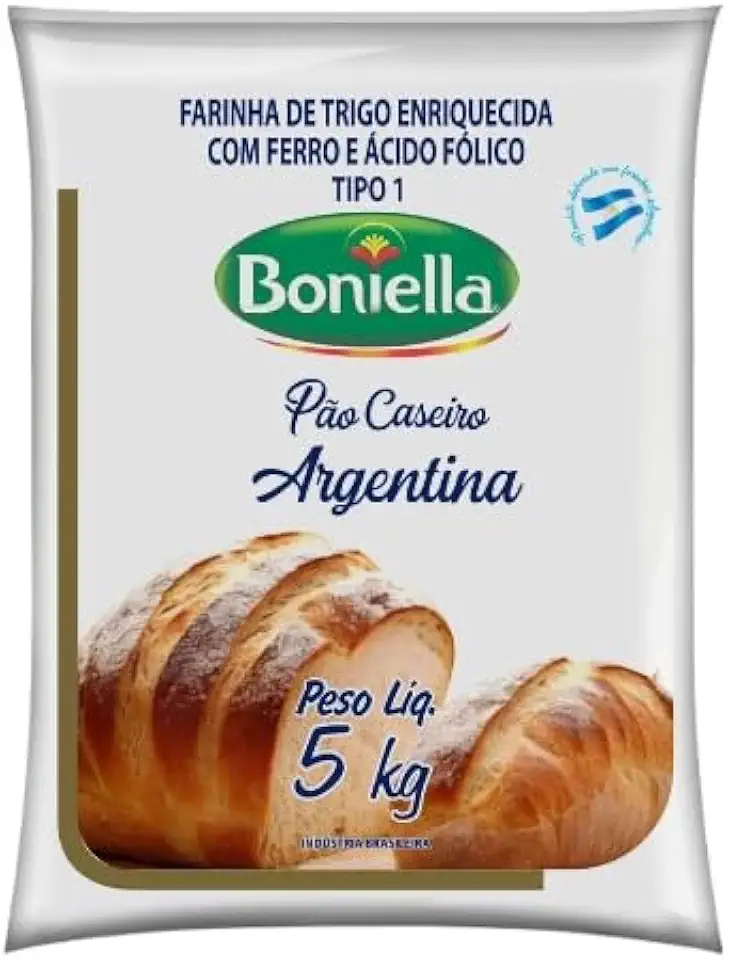 Boniella Farinha de Trigo Tipo 1, Pão Caseiro Argentina, 5kg