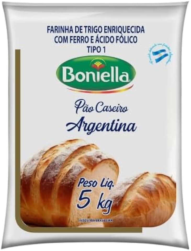 Boniella Farinha de Trigo Tipo 1, Pão Caseiro Argentina, 5kg