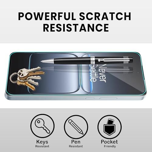 Image of ArmourPro Military-Grade Tempered Glass for OnePlus Nord 5-9H Anti Scratch, Edge-to-Edge Coverage, HD Clarity, Smooth Touch, Case Friendly, Easy Installation Kit with Cable Protector