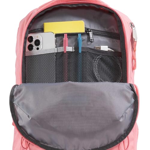 Image of The North Face Women's Jester Everyday Laptop Backpack - Commuter Travel Bag, Laptop Sleeve, Water-Repellent, Coral Crush Light Heather /Coral Crush, One Size