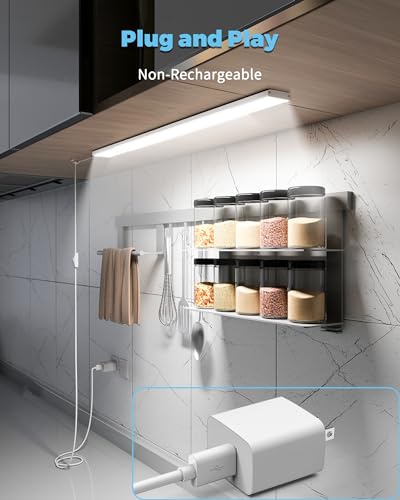 Image of ASOKO 24 inch Plug-in Under Cabinet Lighting, Cool White Workbench Bar