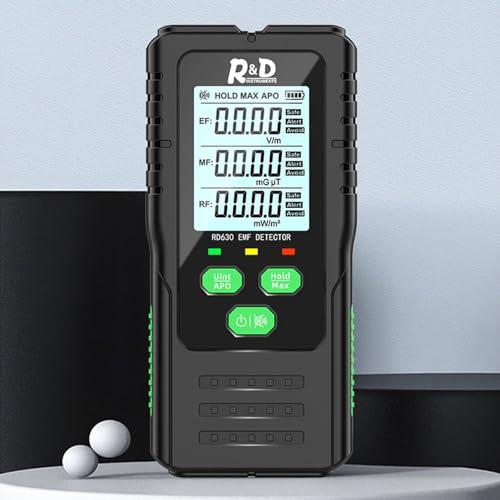 Detector EMF, Detector De Radiação 3 Em 1 Medidor Portátil EF MF RF Medidor Elétrico De Campo Magnét