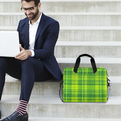 Bolso para portátil ALAZA verde lima a cuadros 13-15.6 pulg miniatura 3