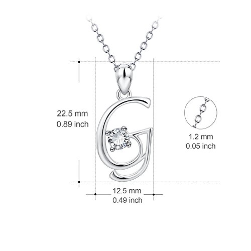 YFN Initial Necklace Sterling Silver Letter G Alphabet Pendant Necklace Jewelry for Women Teen Girls - Image 4