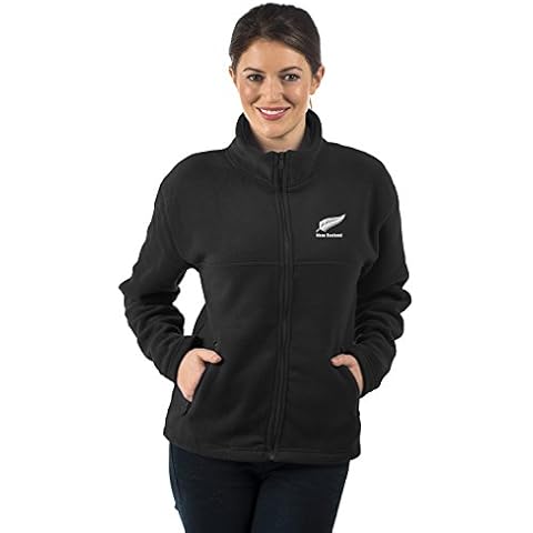 Bruntwood New Zealand Full Zip Outdoor Polar Fleece Jacket -Mens & Ladies, Gift IDEA (L (42-44)) Black Cover