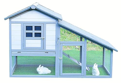 ZanPol 鶏小屋 屋外チキンコープ 木製耐候性鶏舎 家庭用 飼育ケージ二層飼育ケージラビットケージ鳥かご 大型マルチレベルヘンハウス ネスティングボックス屋外 換気ドアと取り外し可能なトレイ付きの小動物ペットハウスマルチドアデザイン 滑り止め階段 防雨