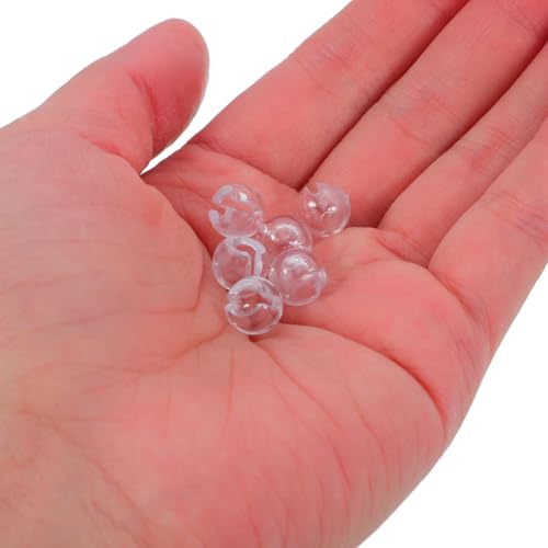 ORFOFE 25pcs Transparent Beaded Chain Crimp Stops for Blinds Shades Blind Clips Accessories Secure Curtain Bead Chain Management for Vertical Blinds Window Treatments