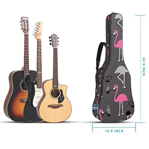 Housse imperméable pour guitare acoustique avec double bandoulière et poche pour support japonais et branches de fleurs… - Les Beatles, Paul McCartney, John Lennon, RIngo Starr, George Harrison Housse imperméable pour guitare acoustique avec double bandoulière et poche pour support japonais et branches de fleurs… – Image 6
