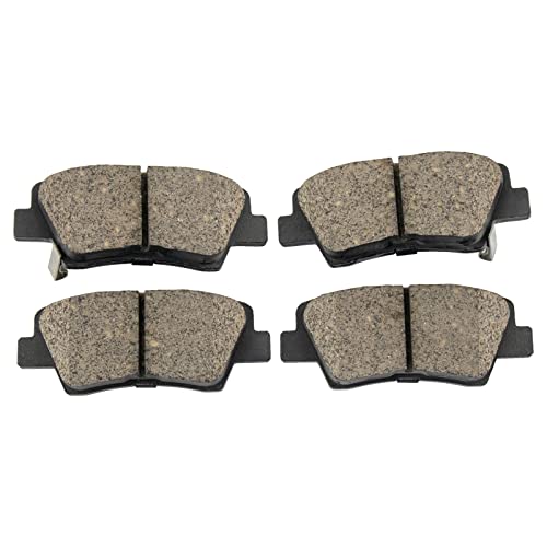 Image of TRQ Rear Brake Pad and Rotor Set Ceramic G Coated Rotors Calipers | For 2016 Kia Sportage Front Wheel Drive with Manual Parking Brake