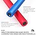 ShinyRelief 2 Pcs Foam Padded Sticks Martial Arts Training Stick, Foam Padded Practice Bar with Carrying Bag for Safe Practice Training Martial Arts and Karate(Red and Blue,1.97 ft)
