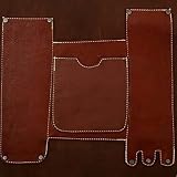 LatoYard Grembiule professionale per saldatura, double face, in velluto di vacchetta, ignifugo, per lavorazione del legno, 60 x 80 cm