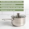 Ecolution Stainless Steel Sauce Pan, Encapsulated Induction Ready Cooking Pot with Glass Lid, Oven Safe, Dishwasher Safe Soup Pot, 3-Quart #1
