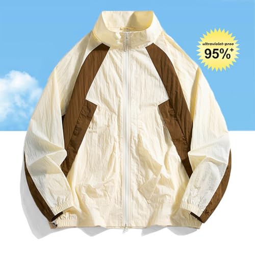 Sun Protection Jacket No Hood Men Lightweight Zip Up Stand Collar Windbreaker UPF 50+ Outdoor Golf Gym Hiking Outwear2