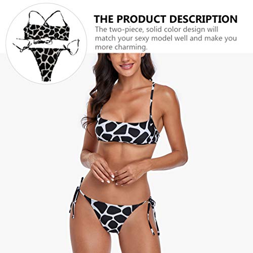 SOIMISS Mulheres Cinta Biquíni Top Maiô Fio Dental Maiô Fissão Swimwear (Preto- M)