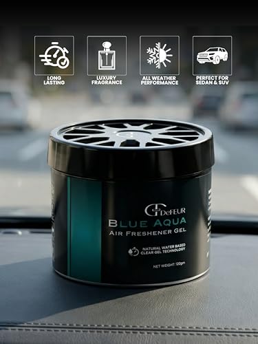 Image of Blue Aqua Gel Car Perfume | 120g Leakproof Air Freshener | Aqua Scent Car Perfume | Long-Lasting 45 Days | Premium Car Accessories
