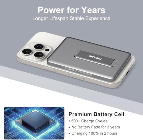 SIXTHGU Magnetic Slim Portable Charger with Stand - image 4