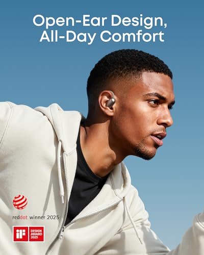 Image of soundcore AeroFit 2 by Anker, Open-Ear Headphones, Real-Time Translation Earbuds, 4 Adjustable Positions for Every Ear Size, 2x Richer Bass, Hi-Res, 42H Playtime, IP55,AI Clear Calls,Wireless Charging