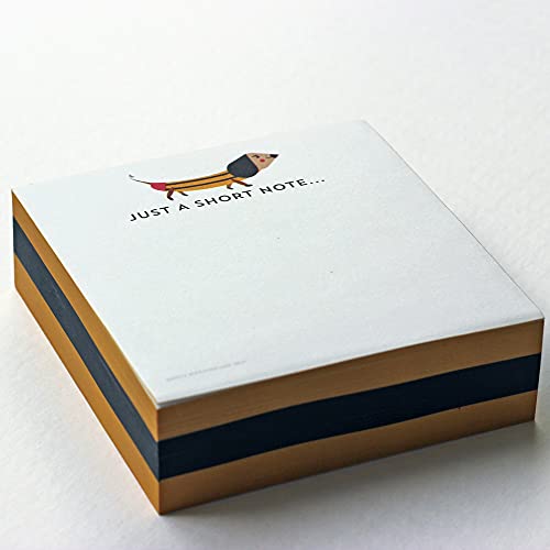 Cube de notes autocollantes Teckel 9,5x9,5 cm pour s'organiser au bureau