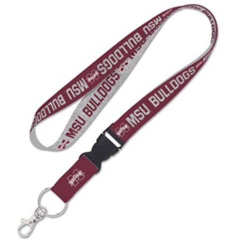 Cordon Mississippi State Bulldogs pour clés et badge d'accès au stade ou au bureau