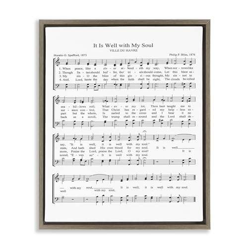 Stupell Industries Sheet Music Faith, 25 x 31 Inch Canvas in Floater Frame
